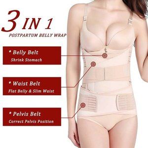 3 in 1 After Pregnancy Band Postpartum Postnatal Support Belly Abdominal Belt